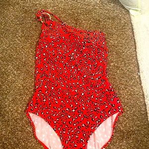 Never worn with tags one shoulder swimsuit